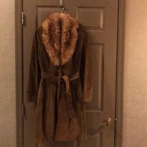 Banana Republic suede leather coat